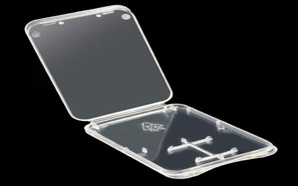 1000 pcslot 2 en 1 Standard SD SDHC porte-carte mémoire Micro SD TF stockage de carte boîte en plastique transparente 5069296