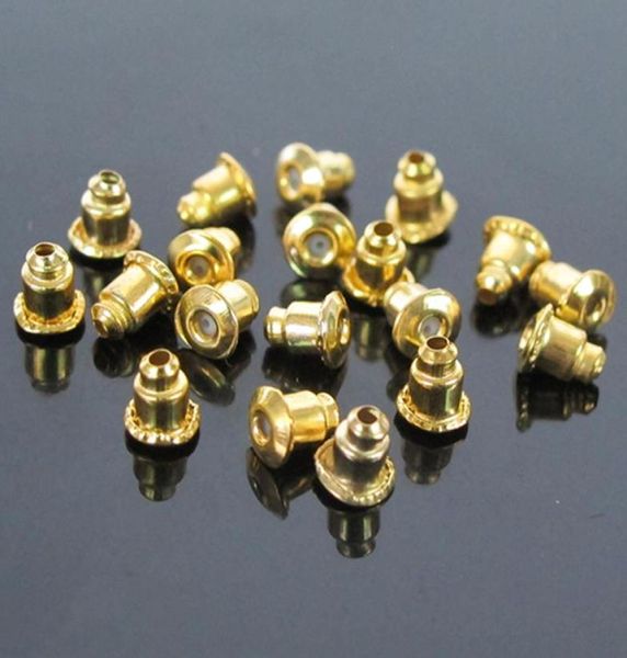 1000pcslot Pendientes chapados en oro y plata Tapones de bala Earnuts Tapones para los oídos Resultados de aleación Accesorios de joyería 2 colores Wholesa7088327