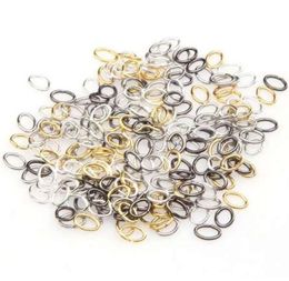 1000pcslot anillos de saco de juerga antiguos Bronzesilver Gold Open Metal Jump Rings Hallazgos de joyas de bricolaje para mujeres Men1485201