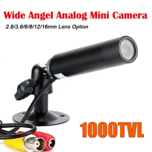 1000TVL/800TVL couleur CVBS Mini caméra de sécurité à balle en métal grand Angle 2.8mm objectif 3.6/6/8/16mm Option analogique avec support