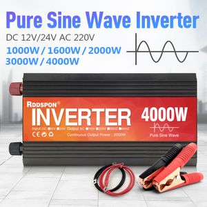 1000W-4000W Pure Sine Wave Inverter DC 12V 24V tot AC 220V 50Hz 60Hz Spanning Transformator Converter Solar Off Grid Power Inverters