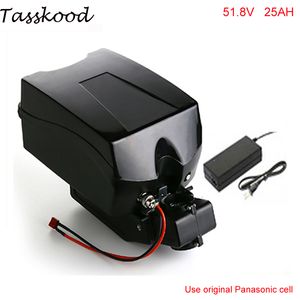 1000w 52v 25ah vélo électrique batterie lithium-ion 51.8v 25ah grenouille cas ebike batterie avec BMS et chargeur pour cellule Panasonic