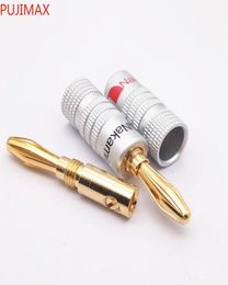 1000X recién llegado Nakamichi 24K oro altavoz enchufes tipo banana conector por Express1145745