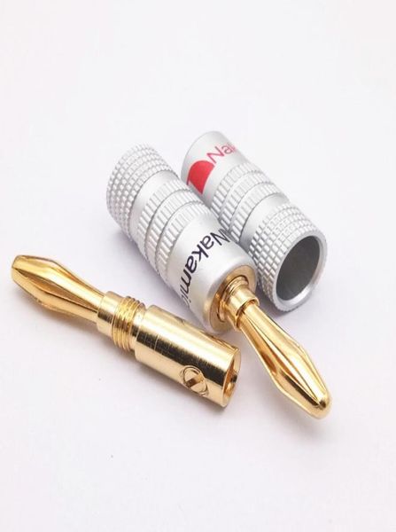 1000X recién llegado Nakamichi 24K oro conector de clavijas tipo banana para altavoz por Express8334655