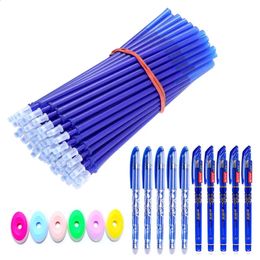 10016pc Ensemble de stylo effactif 05 mm manche lavable Magic Gel Reffills Ronde pour les fournitures d'écriture de bureau scolaire Kawaii Stationery 240124