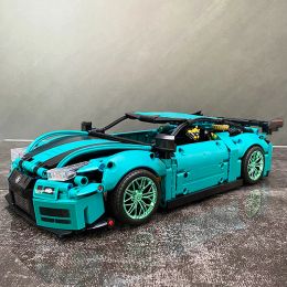 1001pcs técnico de gtr racing bocks de construcción de automóviles súper deportivos ladrillos juguetes regalos de cumpleaños para niños