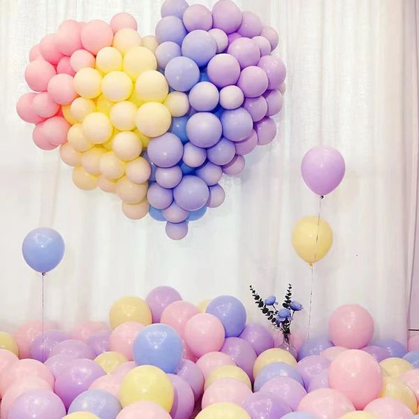 100200pc Candy Macaron Latex ballons enfants décoration décoration anniversaire décor adulte mariage baby shower ballon 240514