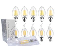 Ampoule candélabre LED à intensité variable, 100264V, CA11 C35 C35L, en forme de pointe de flamme, équivalent 60 watts, Base E12 E14 2W 4W 6W Ed5446379