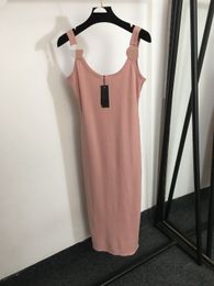 10062 XL 2024 Runway Kleid Frühling Sommer Kleid Ärmellos Über Knie Marke Gleichen Stil Damen Kleid Mode Hohe Qualität 20212230