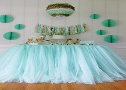 10080 cm mintgroene tule tafelrokken bruiloft tutu tafeldecoratie goedkope creatieve babyborrels op maat gemaakte verjaardagen feestdecoratie8533265