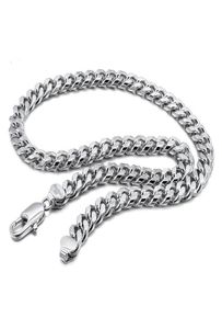 100925 Collier Punk en argent sterling pour hommes, bordure de 10MM, chaîne à maillons cubains, cadeau de mode Vintage pour hommes, bijoux solides, chaînes 7952840