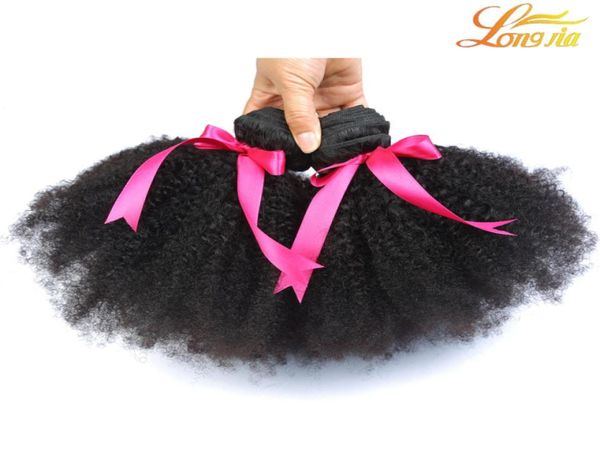 100 Brazilian Afro Kinky Curly Bundles Human Hair Waft Natural Color Remy Hair Extensions for Black Women Longjia Hair Company 3061910