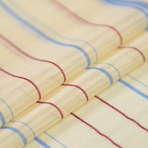 100 cm*140 cm Beige Slub Natural Silk Linen Stripe Fabric voor kleding