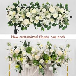 100 cm 50 cm kunstmatige bruiloft bloemen muur ijzer boog achtergrond decor benodigdheden nep zijden pioenroze rijtafel middelpunt regelen 220527