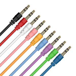 100 CM Aux Câble Audio Auxiliaire 3.5mm Mâle À Mâle Câble Stéréo Extension De Voiture Câble Audio pour Xiaomi Samsung pour Appareil Numérique