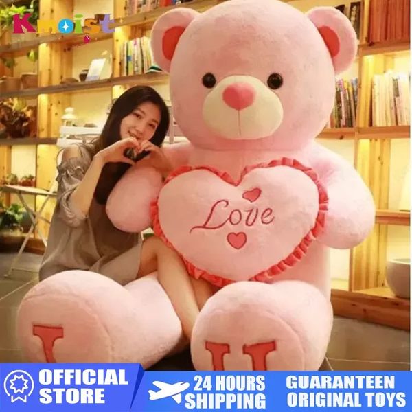 100 cm Big I Love You Teddy Bear Plush Juguete encantador enorme Relador de muñecas Soft Doll Kids Valentines Day Gift For Girlfriend 240401