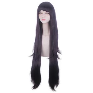 100cm Danganronpa: Trigger Happy Havoc Cosplay Wigs Mikan Tsumiki jouant court noir violet long halloween 1: 1 y0913