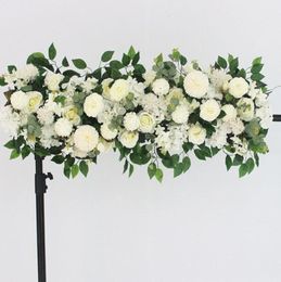 100 cm doe -het -zelf bruiloft bloemen muur arrangement benodigdheden zijden peonies roze kunstmatige bloem rijrij decor bruiloft ijzer boog achtergrond8270769