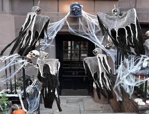 100 cm Halloween suspendu crâne fantôme maison hantée décoration horreur accessoires fête pendentifs maison intérieure extérieure Bar décor 2208132080194