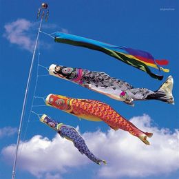 100 cm Koinobori japonés carpa serpentina calcetines de viento Koi nobori banderas de peces cometa bandera japonesa koinobori para el día de los niños 1232B