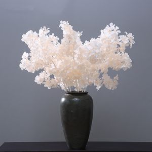 Super dichte kunstmatige bloem simulatie witte kersenbloesem tak drijvende sneeuw gypsophila boeket voor bruiloft DIY decoratie