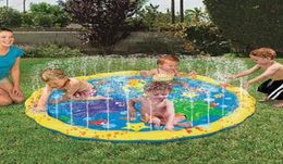 100 cm zomer Children039s buiten spelen waterspelen strandmat gazon opblaasbare sproeier kussen speelgoed kussen cadeau leuk voor kinderen B6845293