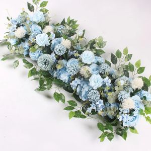 100 cmartificiel Row Flower for Wedding Supply Silk Rose Peony Wall Dethropment Arch Fake Flowers Decoration DIY 240510