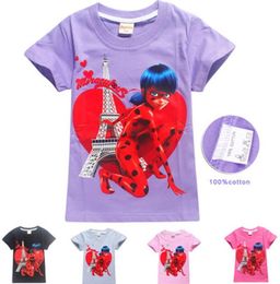 100katoen Nieuwe Zomer Camisetas voor Kinderen Jongens Meisjes Merk T-shirts kinderachtig Cartoon 3D Gedrukt Lady Bug Tee Shirt Kinderkleding3912869