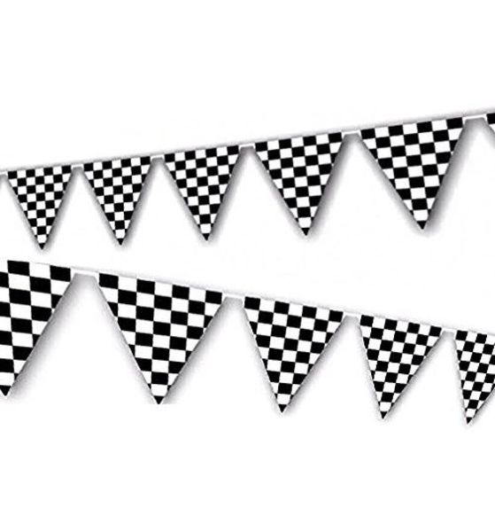 Flags de course à carreaux en noir et blanc de 100 pieds NASCAR RACING Bannières de drapeau pour enfants Party527744