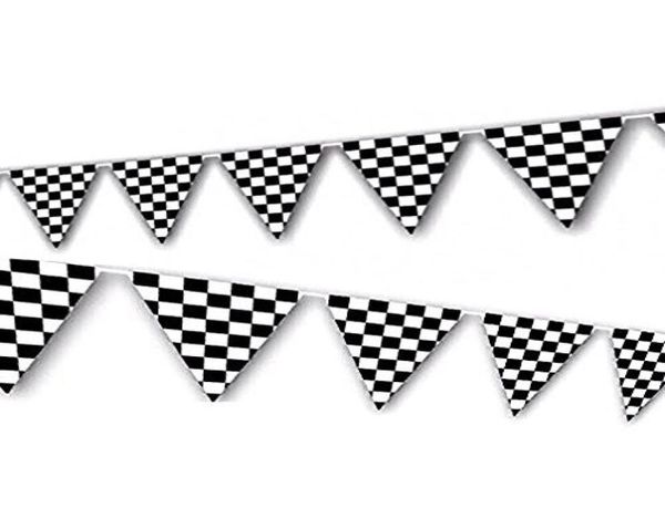Flags de course à carreaux en noir et blanc de 100 pieds NASCAR RACING Bannières de drapeau pour enfants Party6437926