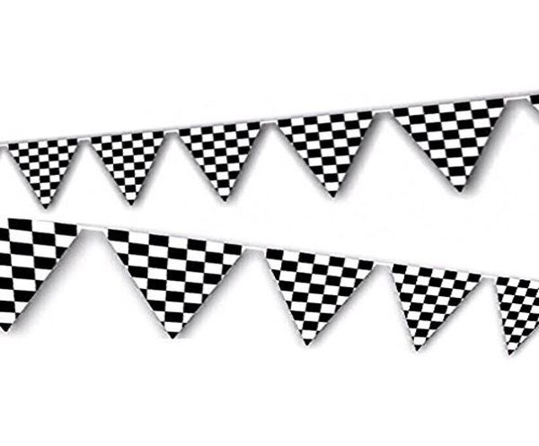 Flags de course à carreaux en noir et blanc de 100 pieds NASCAR RACING Bannières de drapeau pour enfants Party5816742