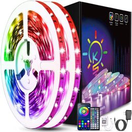 Luces LED LED de 100 pies para dormitorio KS Smart App Music Sync 5050 RGB Color de color Lights con control remoto de bricolaje para fiestas de televisión y fstivals para el hogar