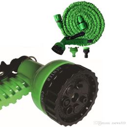 100ft lengte intrekbaar waterslang set plastic 2 kleuren tuinwagen wassen uitzetten waterslang met multifunctioneel waterpistool XDH0755-3 T03