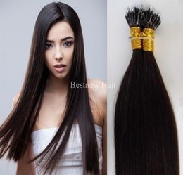 100g 18 pulgadas 20 pulgadas 22 pulgadas 2 Marrón más oscuro REMY MICRO NANO RINGS extensiones de cabello 100 INDIAN REMY Humano 5A Grado Extensión de cabello 2963214