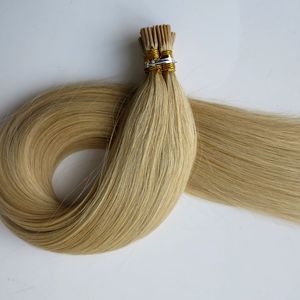 Je pointe les extensions de cheveux humains brésiliens bâton pré-collé 100g 100 brins 18 20 22 24 pouces M27613 couleur produits capillaires indiens droits