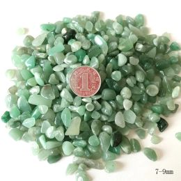 100g 5-7 mm Dong Natural Ling Jade Gravel Crystal Stone Rock Healing Gemstone Gemy Green Aventurine For Fish Tank Home Decor