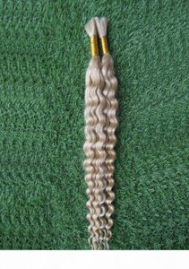 100G 60 Platinum Blonde Brésilienne Jerry Curl Extensions de Cheveux Humains Tressage Sans Trame 1 Pc 1026 Pouce Cheveux Humains En Vrac 25cm65cm4745148