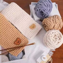 Fil à tricoter Chenille doux, 100g/boule, ligne de bande de glace, fil de coton, écharpe, chapeau, coussin, pantoufles de poupée, fil Crochet, fil de laine à la main, bricolage