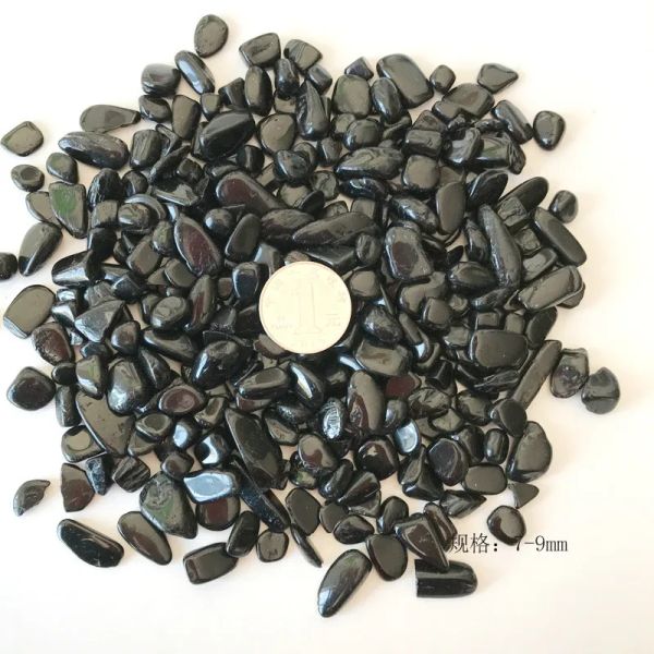 100g Negro Turmalina Stone Cristal Curación azul Pequeño Gravel Quartz Landscape Mineral Tank Fish Flower Adorno hogareño