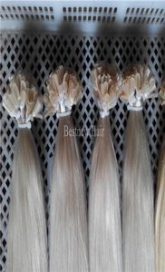 100g Extensions de cheveux brésiliens indiens Remy Nail U Tip 1gs 18quot 20quot 22quot 24quot 60 Platinum Blonde Nail Tips Hair 3031533