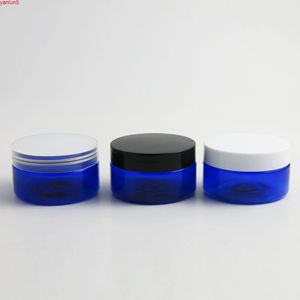100g vides bleu petcosmétique crème conteneurs jars pots100cc 100 ml pour cosmétiques emballage bouteilles en plastique avec capuchon 24pcshigh Qualtit