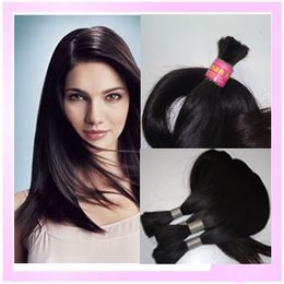 100G Menselijk Vlechten Haar Bulk 1 PC Geen inslag Braziliaanse Straight Hair Extension Natural Color Human Hair Bundels