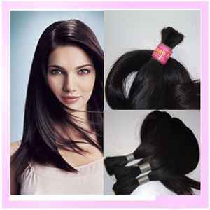 100g Cabello humano trenzado a granel 1 PC Sin trama Extensión de cabello lacio brasileño Paquetes de cabello humano de color natural