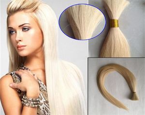 100g Human Traiding Hair Boulk Ringor Brésilien Brésilien Balk Blonk Black 100 Natural Raw Hair4485755