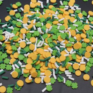 100g / lot Four feuilles Clover Round Candies tranches mélangées Polymer Clay Sugar Grains Sprinkles for DIY Crafts Ferming Accessoires