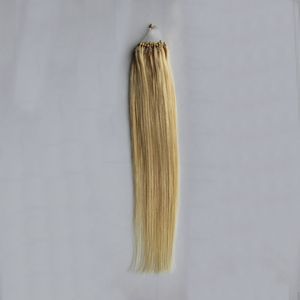 100g Micro Boucle Extensions de Cheveux 1g/brin Micro Anneau Perles Extensions de Cheveux Micro Boucle Réel Remy Cheveux Brésiliens