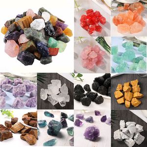 100g natuurlijk ruw kwartskristal ruw fluoriet Amethist steenspecimen voor tuimelen Cabbing polijsten draadwikkelen Wicca Reiki genezing geassorteerd Madagascar