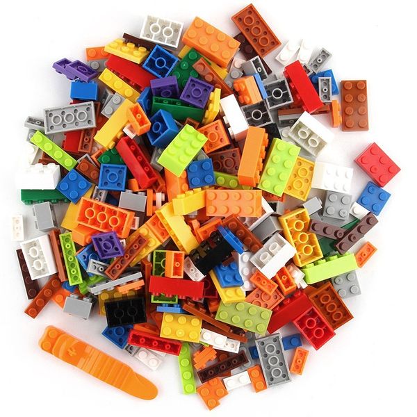 100 g/paquete de piezas de ladrillo de base aleatoria Bloques de construcción de bricolaje multicolor Assmble Partículas de juguete compatibles Bulk Kid Regalo