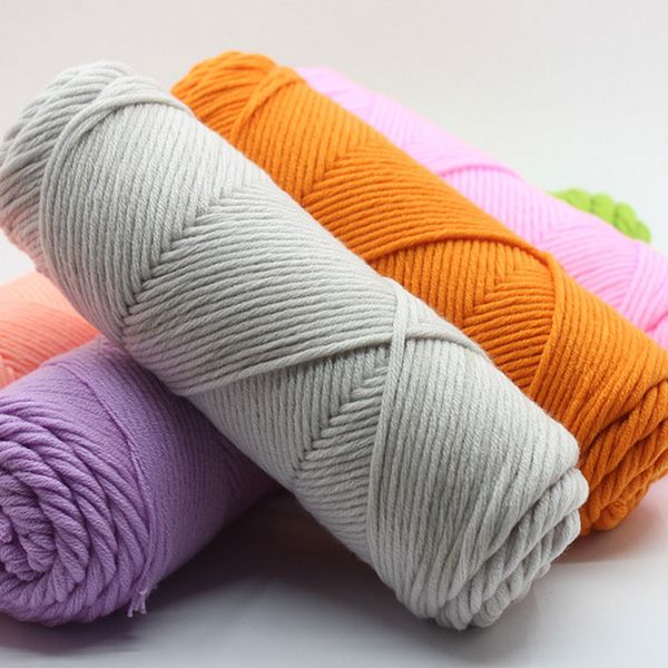 Fil de coton pour bébé, 100 g/pièce, pull, fil à tricoter pour crochet, lampe en fibre de soie, aiguille à tricoter pour bébé, shag in linet