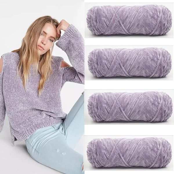 100 g/pcs fil de velours doux protéine cachemire fil soie laine bébé crochet fil à tricoter coton bébé laine bricolage pull